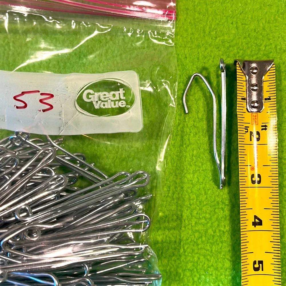 117 Drapery Slip-On Pin Hooks Assorted Sizes